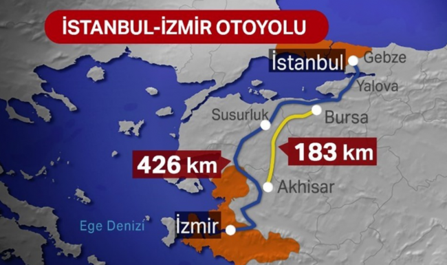 istanbul izmir otoyol ücreti 2022
