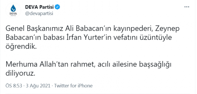 İrfan Yurter kimdir? Ali Babacan’ın acı günü