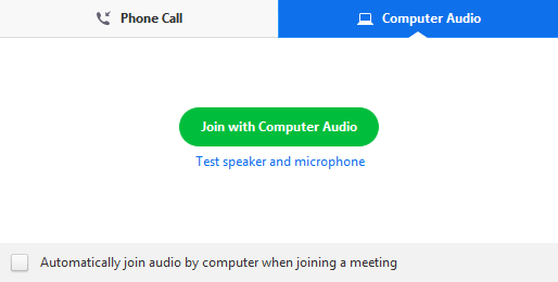 join with computer audio ne demek